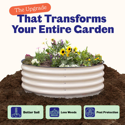 Round Metal Raised Garden Bed - 15 Tall