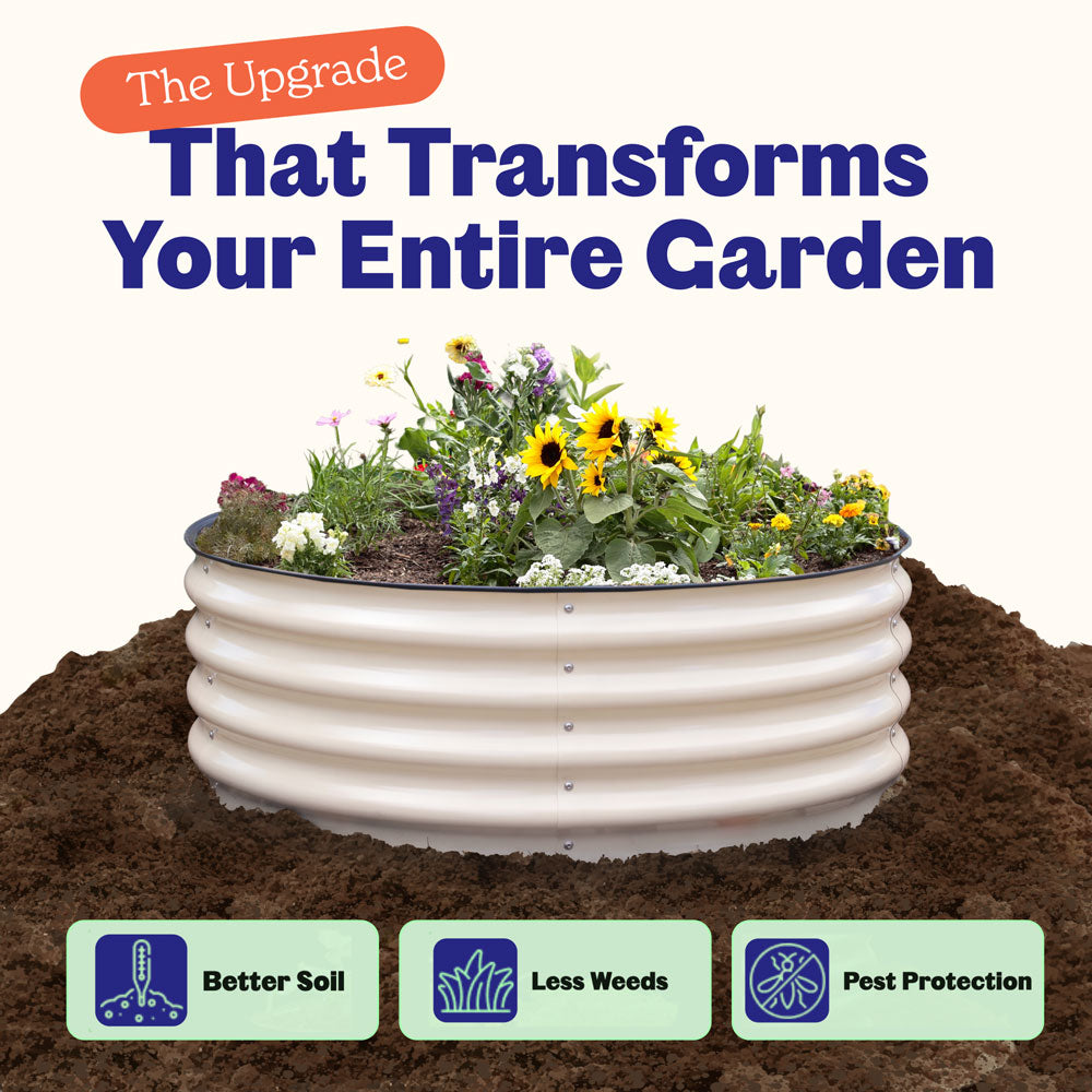 Round Metal Raised Garden Bed - 29 Tall