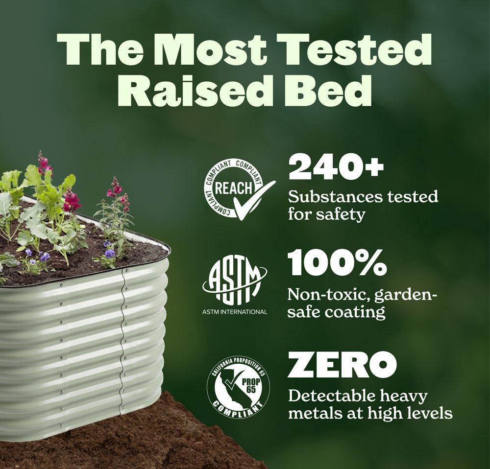 4-Pack Large Modular Metal Raised Garden Bed - 15 Tall