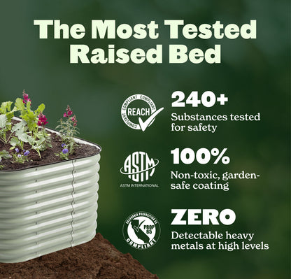 4-Pack Large Modular Metal Raised Garden Bed - 15 Tall