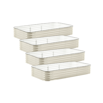 4-Pack Large Modular Metal Raised Garden Bed - 15 Tall