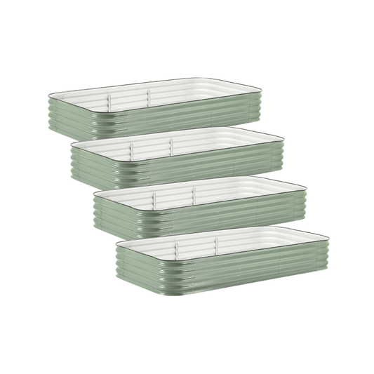 4-Pack Large Modular Metal Raised Garden Bed - 15 Tall