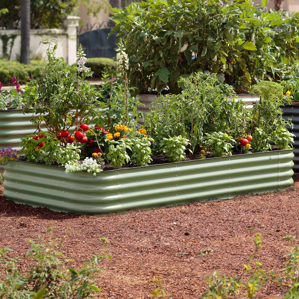 4-Pack Large Modular Metal Raised Garden Bed - 15 Tall