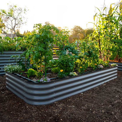 4-Pack Large Modular Metal Raised Garden Bed - 15 Tall
