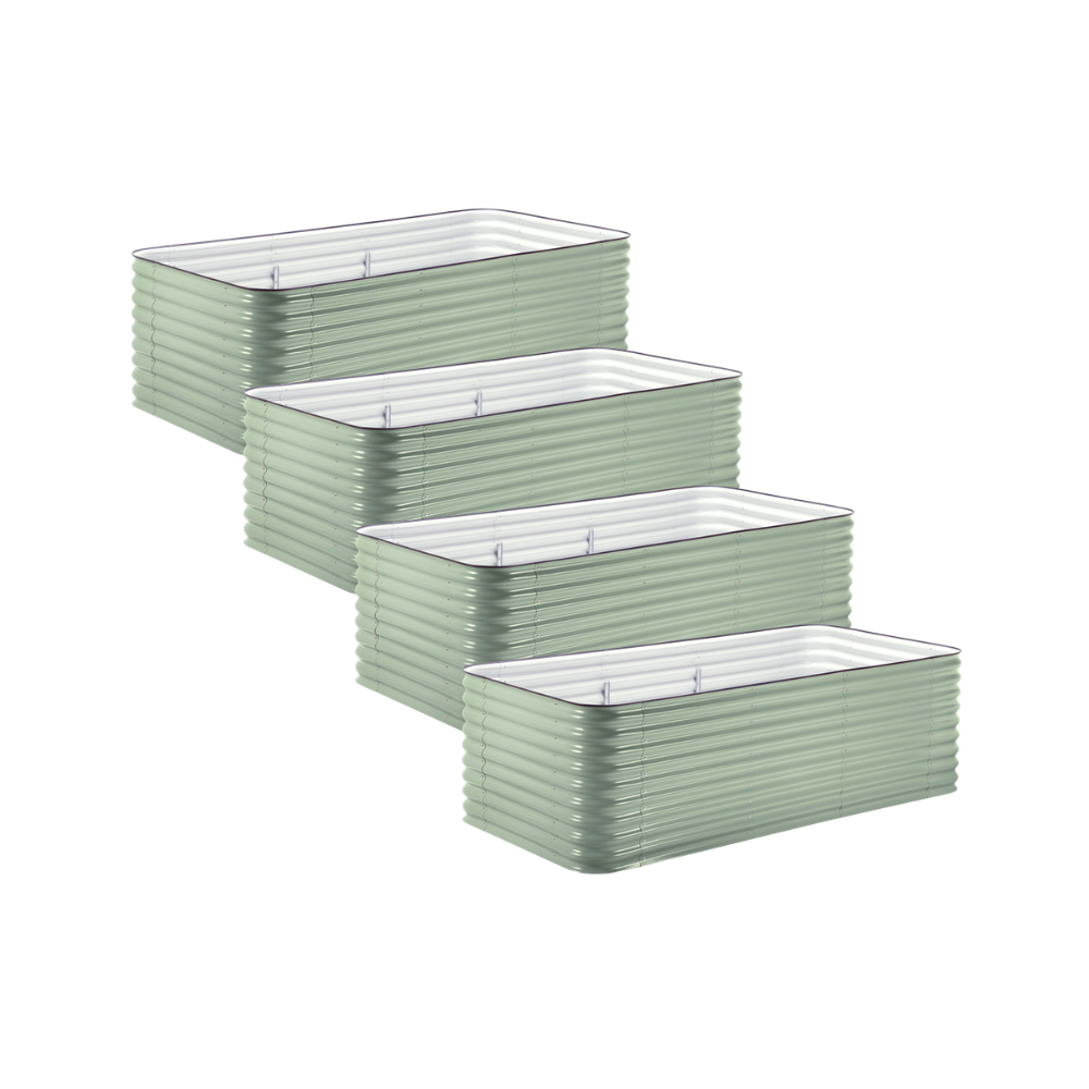 4-Pack Large Modular Metal Raised Garden Bed - 29 Tall