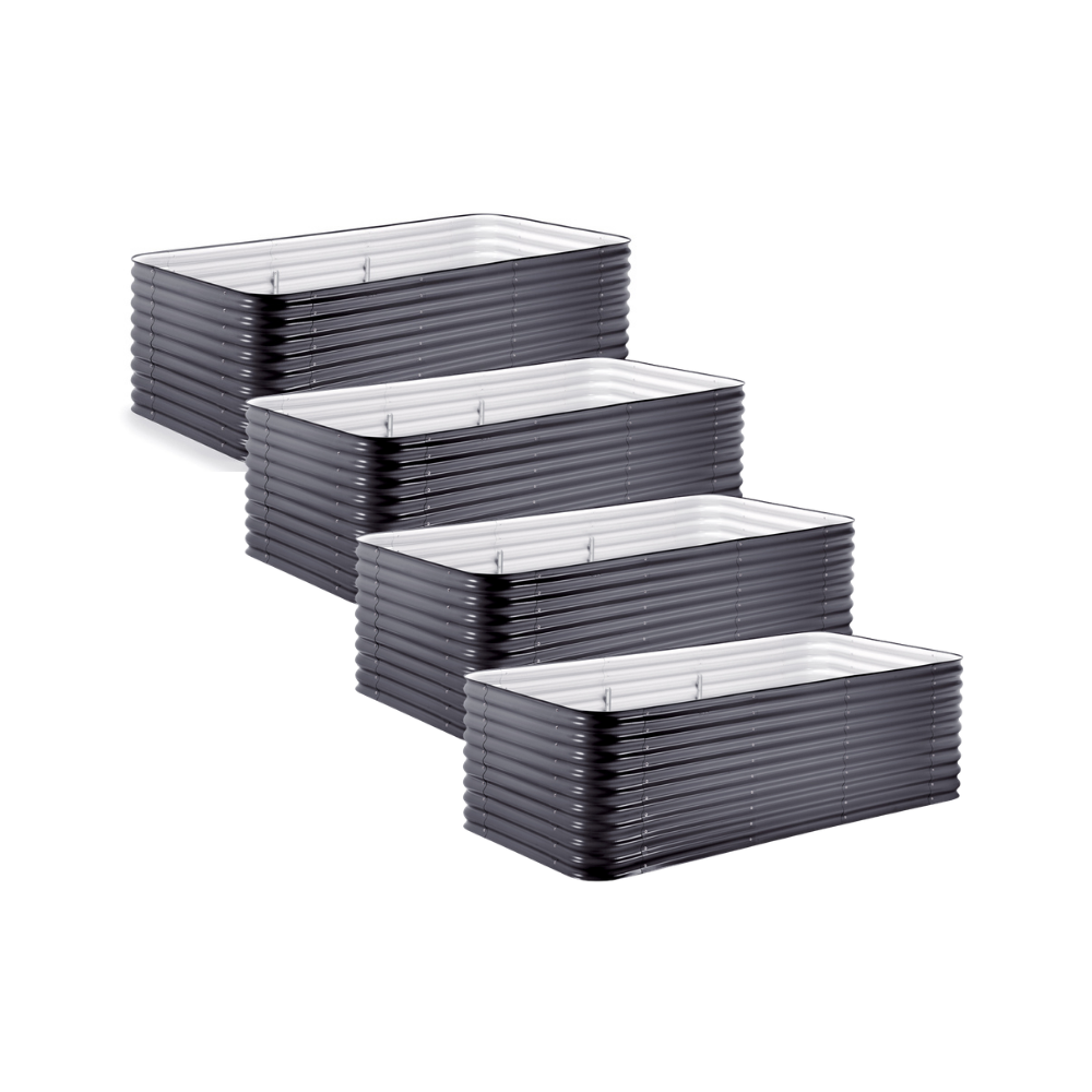 4-Pack Large Modular Metal Raised Garden Bed - 29 Tall