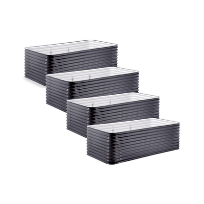 4-Pack Large Modular Metal Raised Garden Bed - 29 Tall