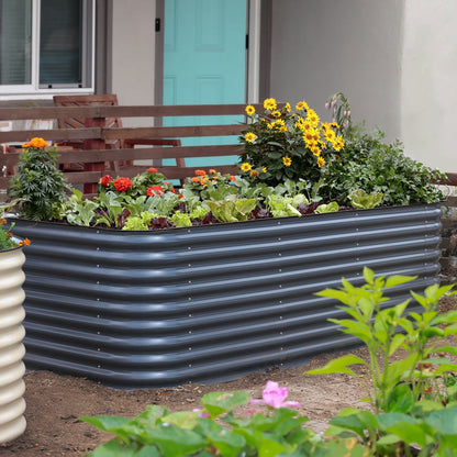 4-Pack Large Modular Metal Raised Garden Bed - 29 Tall