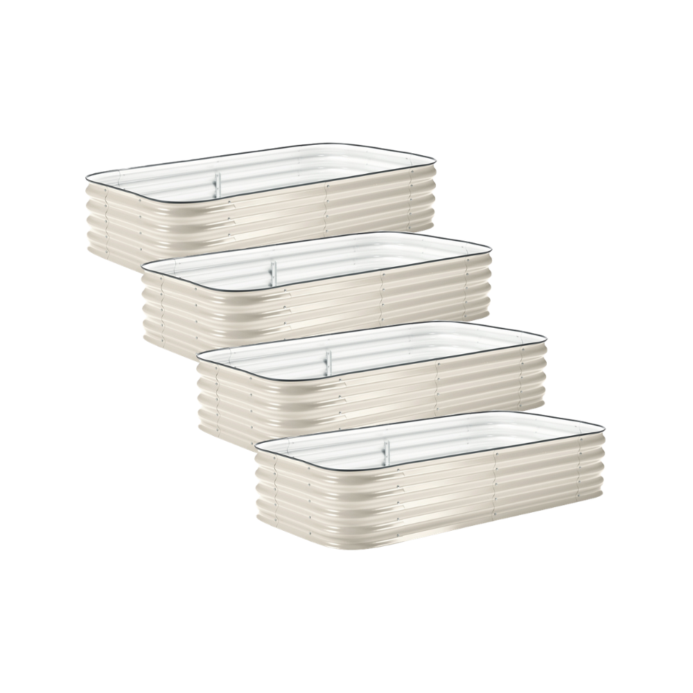 4-Pack Medium Modular Metal Raised Garden Bed - 15 Tall