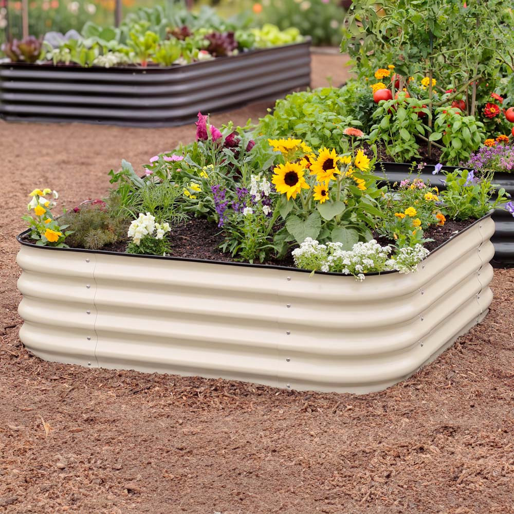 4-Pack Medium Modular Metal Raised Garden Bed - 15 Tall