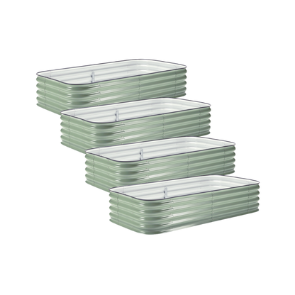 4-Pack Medium Modular Metal Raised Garden Bed - 15 Tall