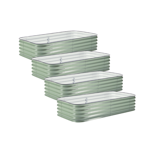 4-Pack Medium Modular Metal Raised Garden Bed - 15 Tall