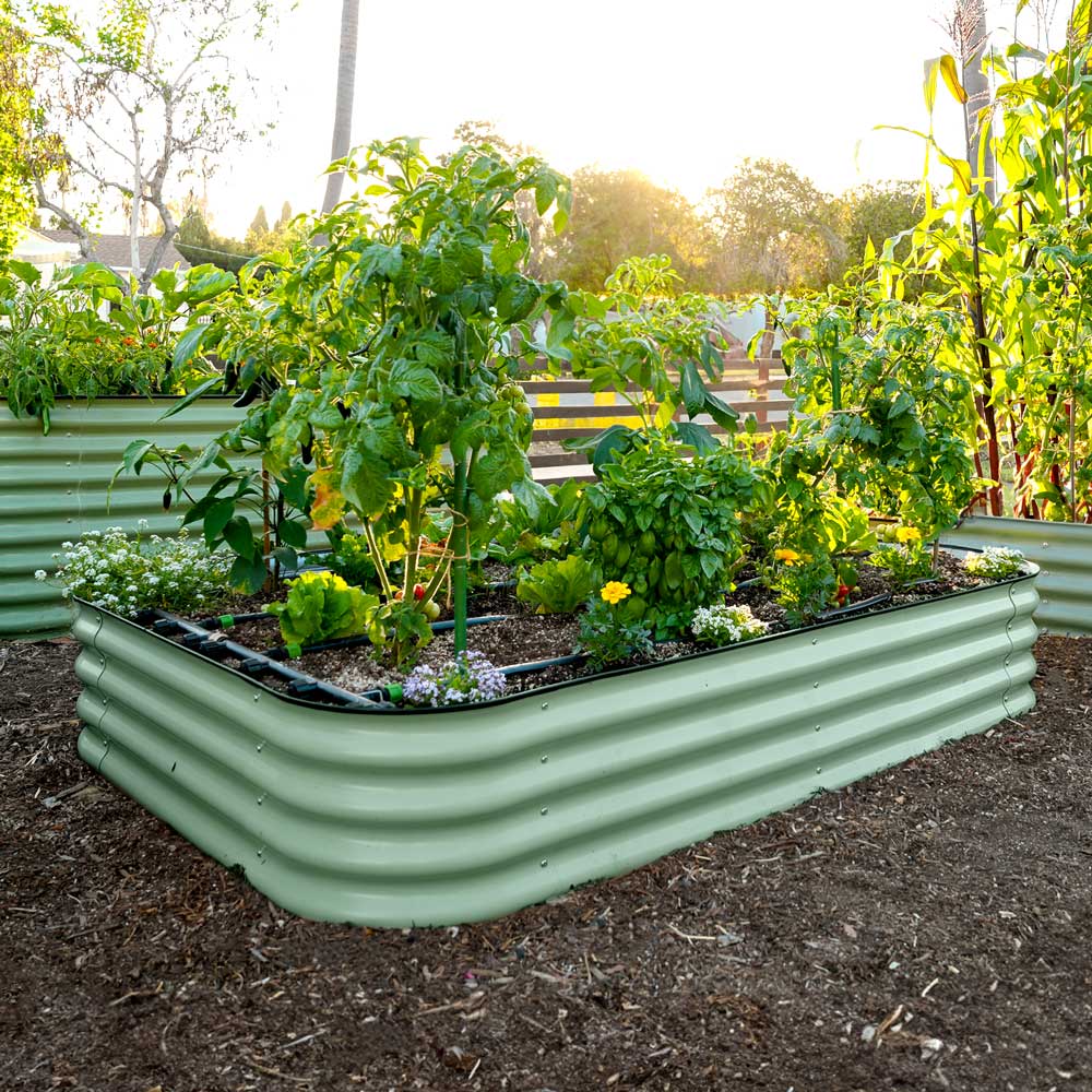 4-Pack Medium Modular Metal Raised Garden Bed - 15 Tall