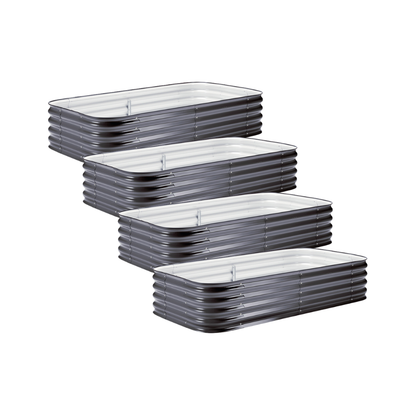 4-Pack Medium Modular Metal Raised Garden Bed - 15 Tall