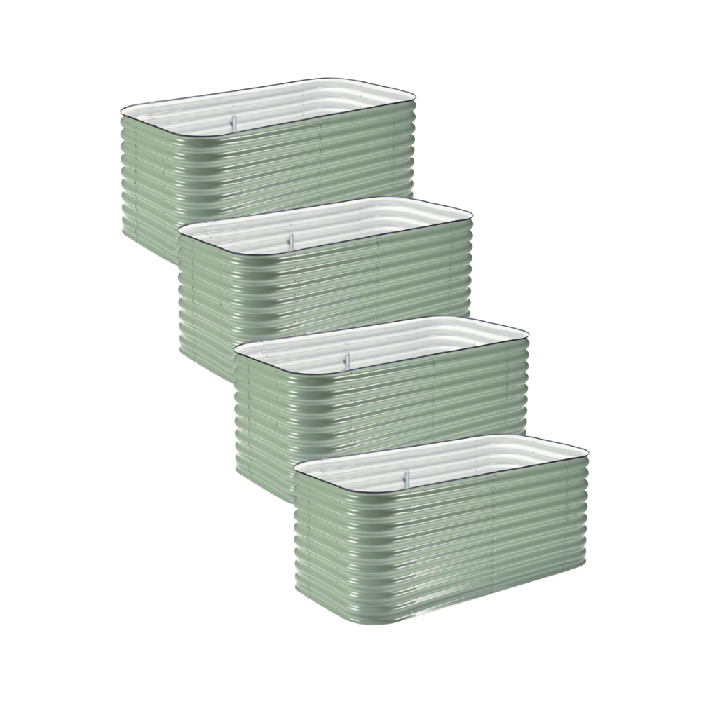 4-Pack Medium Modular Metal Raised Garden Bed - 29 Tall