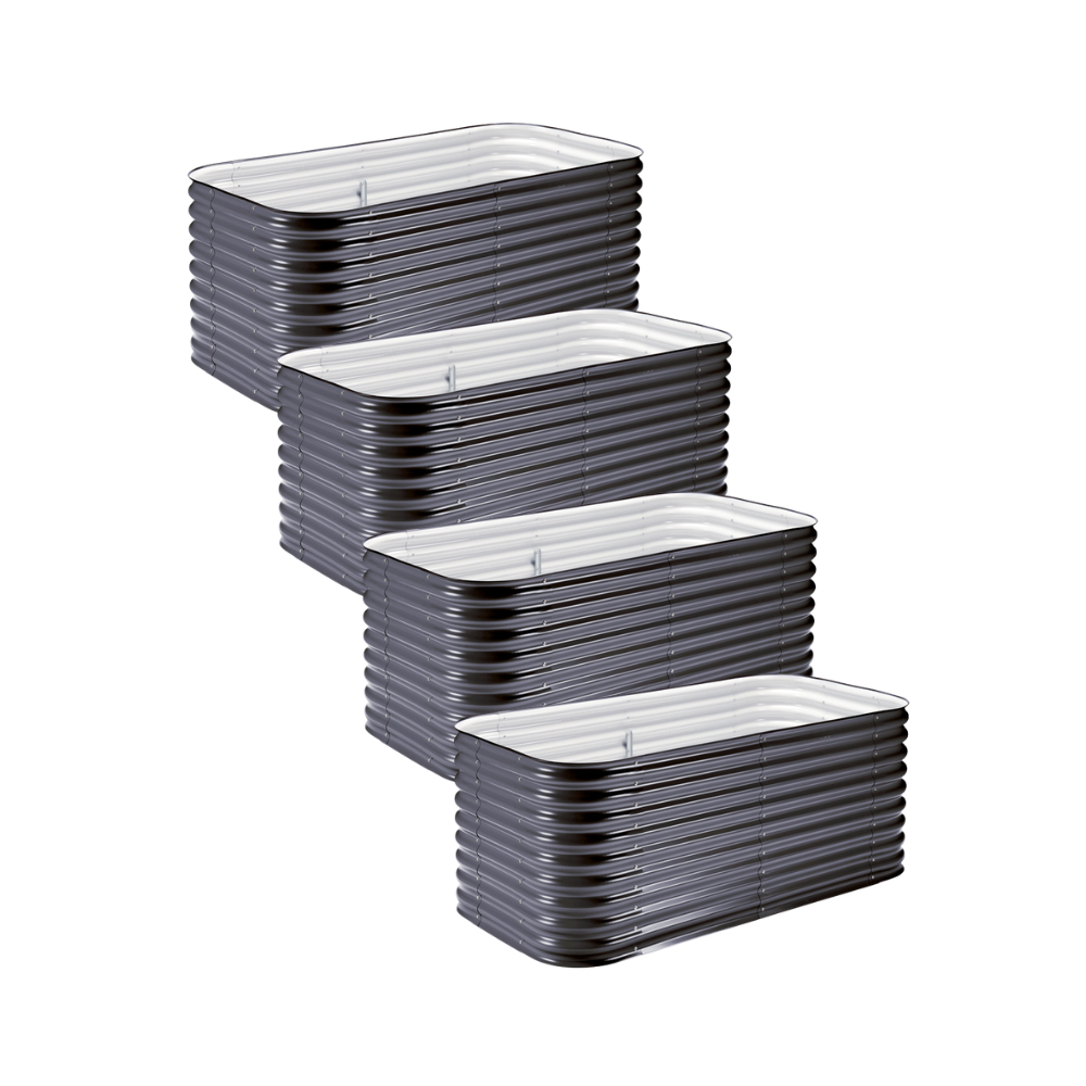 4-Pack Medium Modular Metal Raised Garden Bed - 29 Tall