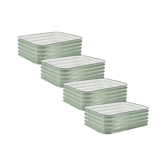 4-Pack Small Modular Metal Raised Garden Bed - 15 Tall