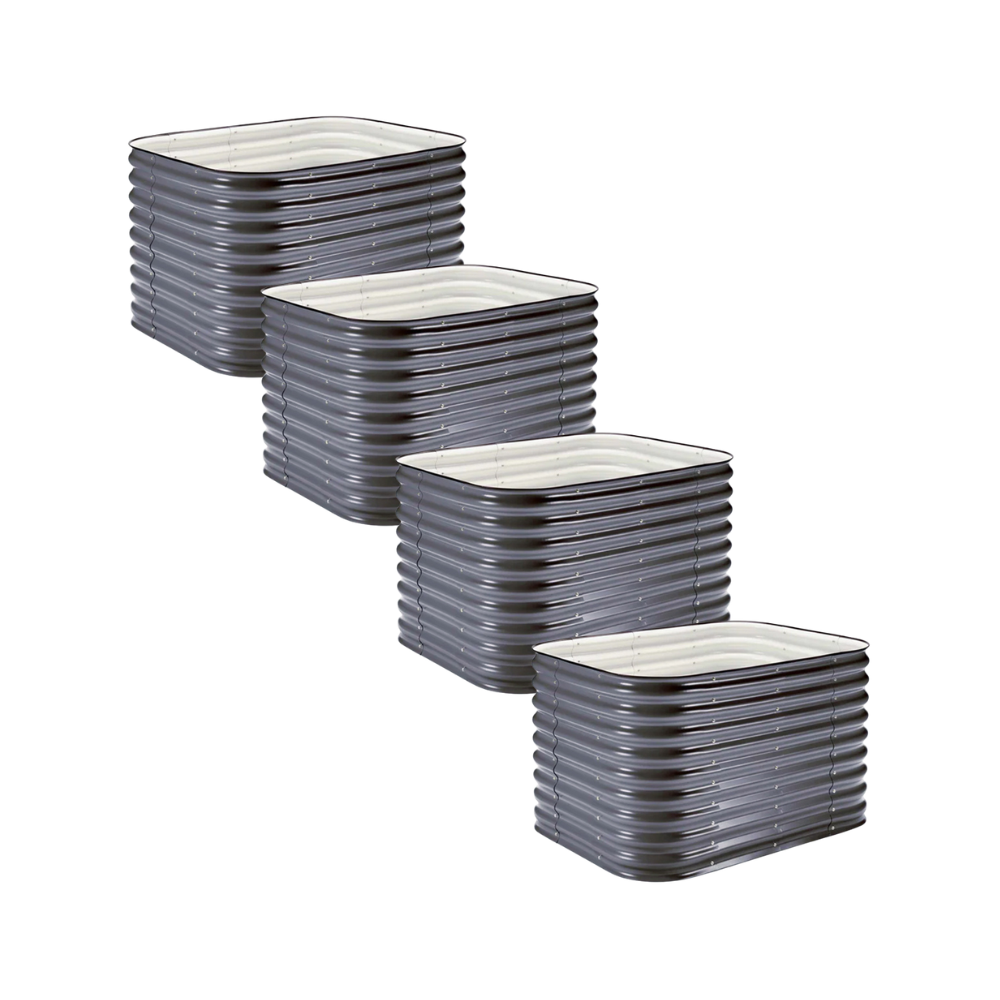 4-Pack Small Modular Metal Raised Garden Bed - 29 Tall